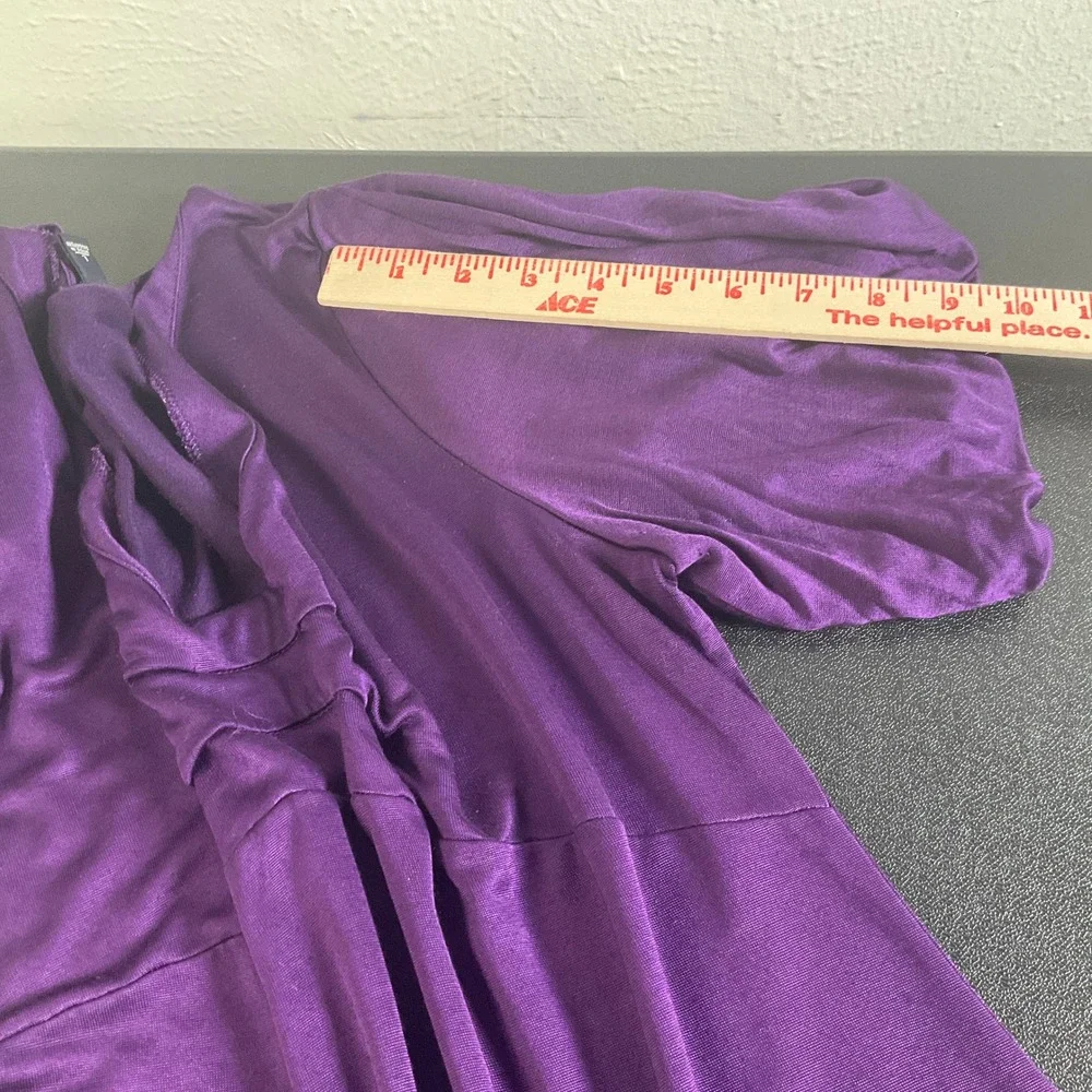 Banana Republic Top Sz‎ L Womens Purple Babydoll V Neck Fariy Romantic Feminine